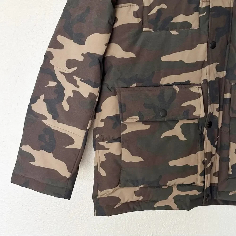 Levi’s Men's Quilted‎ Four Pocket Parka Hoody Jacket Camouflage Size L NEW